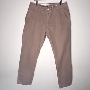 Life After Denim Men's The Skinny Fit Chino Pants Beige Cotton Size 38 X 32